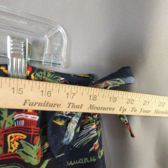 Hilo Hattie Hawaiian Wrap Skirt Womens XL Blue Original Vintage - Picture 6 of 8